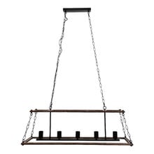 Island Rubberwood 5 Light Pendant